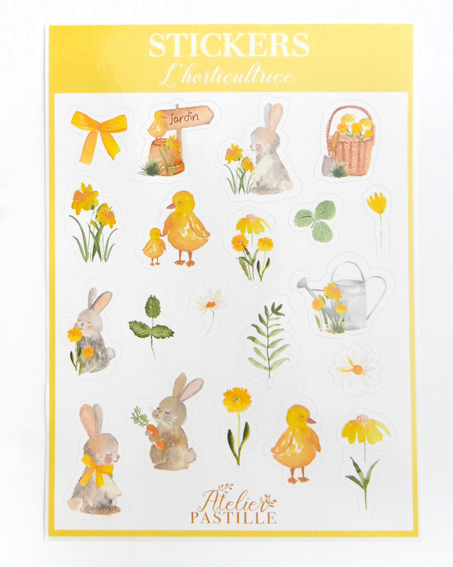 Stickers aquarelle L'horticultrice