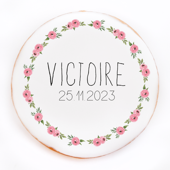 BISCUIT PERSONNALISÉ MINI ROSE