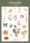 Stickers aquarelle L'artiste