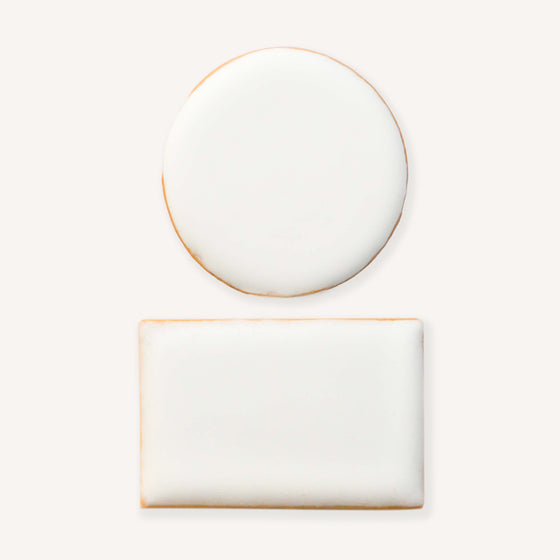 LOT DE 2 BISCUITS (ROND ET RECTANGLE)