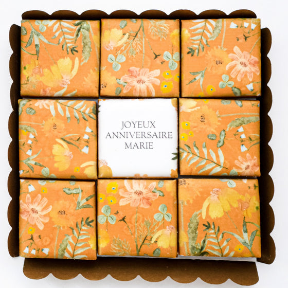 Coffret 9 Biscuits Personnalisables Mimosa