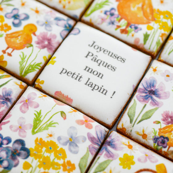 Coffret 9 Biscuits Personnalisables Pâques