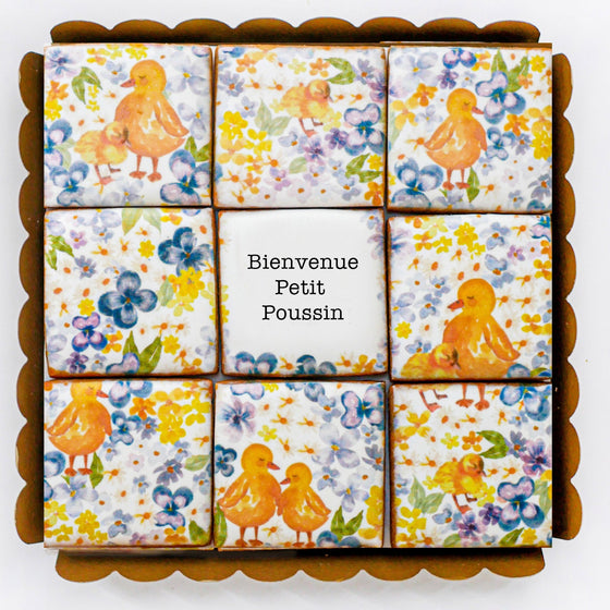 Coffret 9 Biscuits Personnalisables Poussin