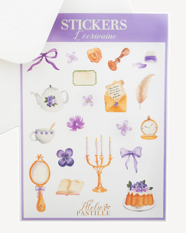 Stickers aquarelle L'Écrivaine