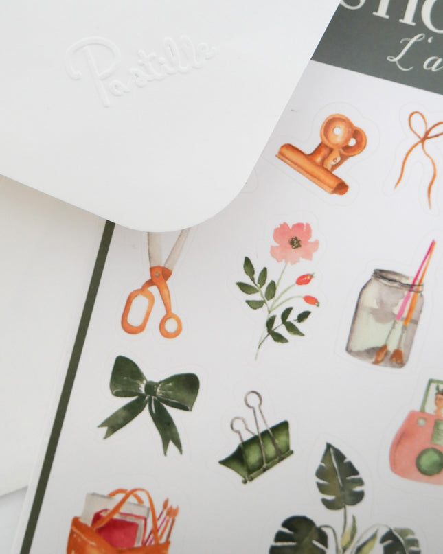 Stickers aquarelle L'artiste