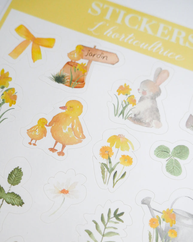 Stickers aquarelle L'horticultrice